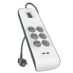 SurgePlus V2 6-fach Steckdosenleiste weiß/grau (BSV604vf2M-V2)