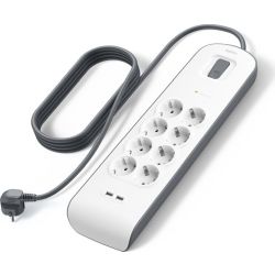 SurgePlus V2 8-fach Steckdosenleiste weiß/grau (BSV804vf2M-V2)