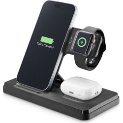 Triple Wireless Charger 3in1 schwarz (WIRESTAND3IN1FBK)