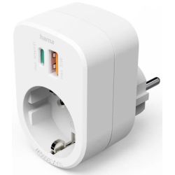 Hama Steckdosenadapter-USBC+USBA (223343)