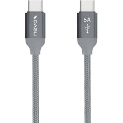 Kabel USB-C 2.0 Stecker zu USB-C 2.0 Stecker 0.5m silber (1652)