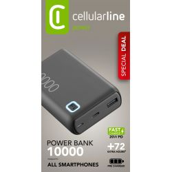 Cellularline Cellularline Power Bank ESSENCE Turbo 10000 Black (PBESSPROMOPD10000K)