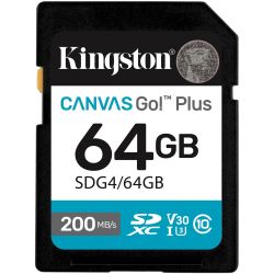 Kingston Canvas Go! Plus Gen4 R200 SDXC 64GB Speicherkarte (SDG4/64GB)