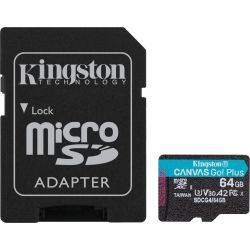 Kingston Technology Canvas Go! Plus Gen4 R200 microSDXC 64GB Speicherkarte (SDCG4/64GB)