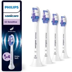 Philips Sonicare S2 Sensitive Ersatzbürste weiß 4er-Pack (HX6054/87)