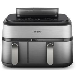 Philips 5000 Series Steam Heißluftfritteuse grau/schwarz (NA555/00)