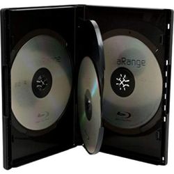 Leerbox für 4 DVDs schwarz 50er-Pack (BOX17)