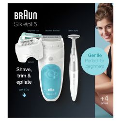 Silk-epil 5 5-810 SensoSmart Wet+Dry Epilierer weiß (5810)
