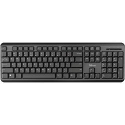 Trust TK-350 Silent Wireless Keyboard Tastatur schwarz (24415)