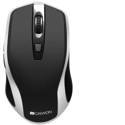 Canyon MW-19 Wireless Rechargeable Gaming Maus schwarz/silber (CNS-CMSW19B)