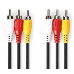 Nedis Composite-Videokabel | 3x Cinch-Stecker | 3x Cinch-Ste (CVGP24300BK30)