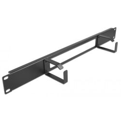 Delock 19 Zoll Kabelmanagement Rangierpanel schwarz 1HE (66655)