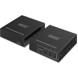Digitus DIGITUS USB Extender 3xUSB-A 1xUSB-C mit CAT-Kabel schwarz (DA-73121)