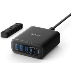 Anker 112W 6-port USB Netzladegerät schwarz (A2154G11)