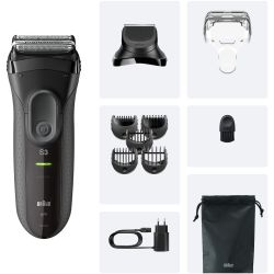 Braun Series 3 3000BT Elektrorasierer mit Präzisionstrimmer schwarz (735568)