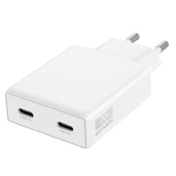 4smarts 4smarts Netzladegerät PDPlug Slim Dual 65W GaN 2C, weiß (546065)