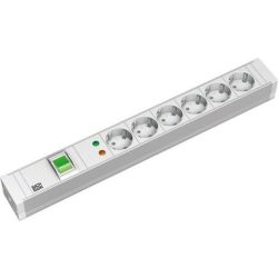 Bachmann 19 Zoll IT PDU Basic PVC 6-fach Steckdosenleiste 1.5HE (333.605)