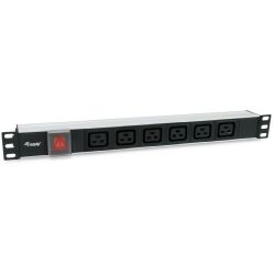 Equip 19 Zoll 6-fach Steckdosenleiste schwarz (333319)
