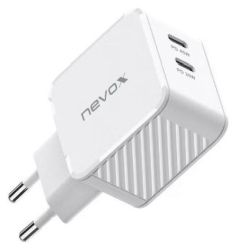Nevox 45W DUAL USB-C Power Delivery Ladegerät weiß (HC-2569)