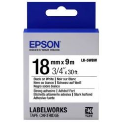 Epson LK-5WBW Beschriftungsband 18mm schwarz auf weiß (C53S655012)