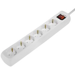 Hama 6-fach Steckdosenleiste mit Schalter weiß (30530)