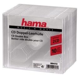 Hama CD DOUBLE-BOX,KLAR,10ER P. (44753)