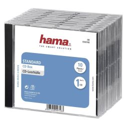 Hama CD-Leerhülle transparent/schwarz 10er-Pack (44746)