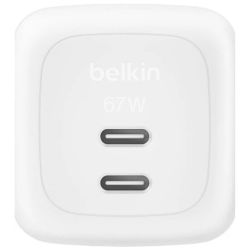Belkin BoostCharge Pro 2-port USB Ladegerät 67W weiß + Kabe (WCH020KQ2MWH-B6)