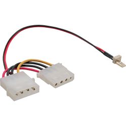 Inline inLineLüfter Adapterkabel 3pol Lüfter an 4Pol Netzteil (33344A)