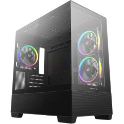 DeepCool CG380 3F Gehäuse schwarz mit Sichtfenster (R-CG380-BKAGM3-G)