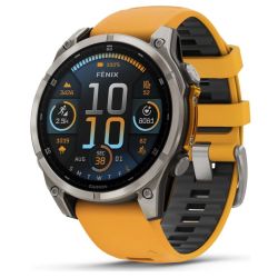 Garmin Fenix 8 47mm Sapphire Sportuhr titanium/spark orange (010-02904-11)