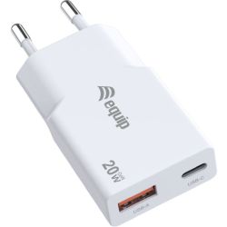 Equip 2-Port 20W GaN Slim USB PD-Ladegerät weiß (245522)
