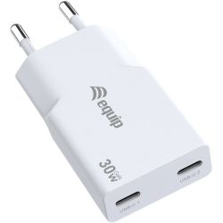 Equip 2-Port 30W GaN Slim USB-C PD-Ladegerät weiß (245524)
