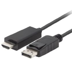 Lanberg Kabel DisplayPort zu HDMI 1m schwarz (CA-DPHD-11CC-0010-BK)