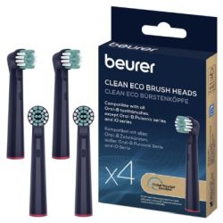 Beurer TB Bürstenköpfe Clean Eco Green Planet (dunkelblau, 4er Pack (10527)