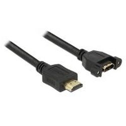 DELOCK Kabel HDMI A Stecker > HDMI A Buchse zum Einbau 1 m (85102)