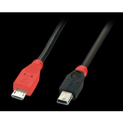 USB 2.0 Kabel Micro-B/Mini-B OTG, 0,5m (31717)