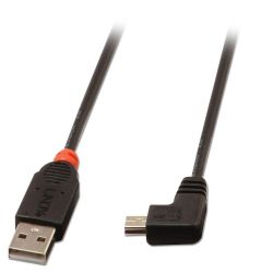 USB 2.0 Kabel Typ A/Mini-B 90Â° gewinkelt, 1m (31971)