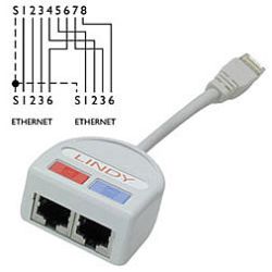 Port Doubler UTP 2x Fast Ethernet 10/100 über nur ein 8-adrige (34002)