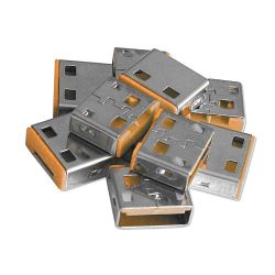USB Port Schloss (10 Stück) OHNE Schlüssel: Code ORANGE (40463)