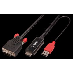 Lindy Kabel HDMI-A Stecker zu VGA Stecker 3m schwarz (41457)