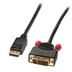 Kabel DisplayPort Stecker zu DVI-D Stecker 1m schwarz (41490)