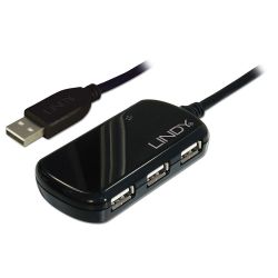 USB 2.0 Aktiv-Verlängerung Pro 8m inklusive 4 Port USB-Hub (42781)