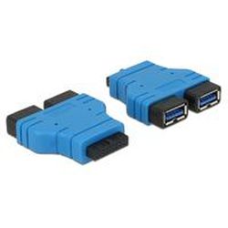 Adapter USB 3.0 Pfostenbuchse > 2x USB3. (65670)
