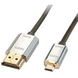 CROMO Slim Kabel HDMI-A Stecker zu HDMI-D Stecker 4.5m schwarz (41679)