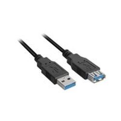 Kabel Sharkoon USB 3.0 Verlängerung  1,0m schwarz (4044951015672)