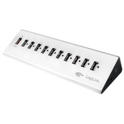 10-port USB 2.0 Hub silber (UA0226)