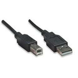 USB Kabel Manhattan A -> B St/St  5.00m schwarz (337779)