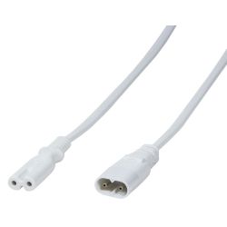 LogiLink LogiLink Stromkabel Verlängerung, 2m, Weiß (CP132)
