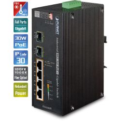 Industrie GE PoE+ Switch   4+2 (IGS-624HPT)